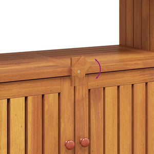 vidaXL Garden Console Table 80x35x75 cm Solid Acacia Wood