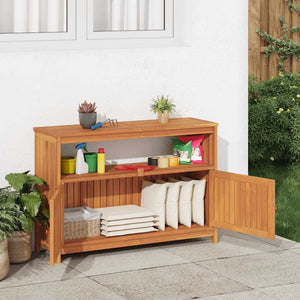 vidaXL Garden Console Table 110x35x75 cm Solid Acacia Wood