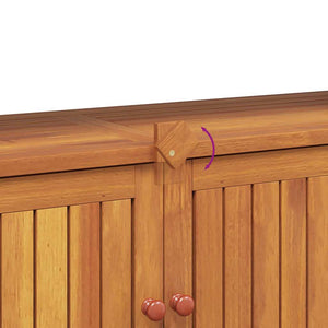 vidaXL Garden Console Table 110x35x75 cm Solid Acacia Wood
