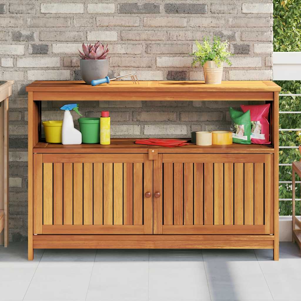 vidaXL Garden Console Table 110x35x75 cm Solid Acacia Wood