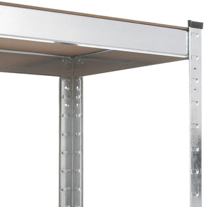 vidaXL 5-Tier Shelving Units 4 pcs Silver Steel & Engineered Wood