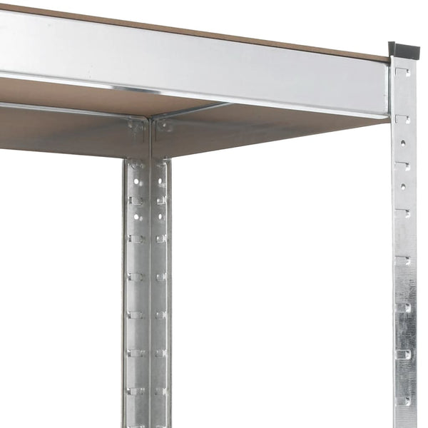 vidaXL 5-Tier Shelving Units 4 pcs Silver Steel & Engineered Wood