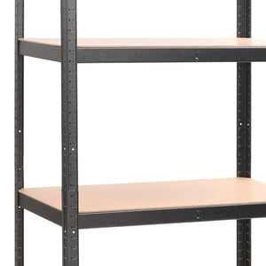 vidaXL 5-Tier Heavy Duty Storage Racks 2 pcs Grey Steel & Engineered Wood