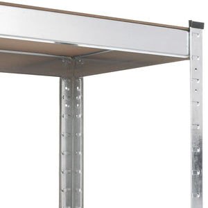 vidaXL 5-Tier Shelving Units 2 pcs Silver Steel & Engineered Wood
