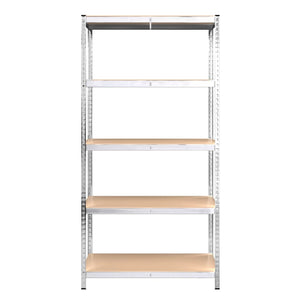 vidaXL 3-Piece 5-Tier Shelving Units Silver Steel & Engineered Wood