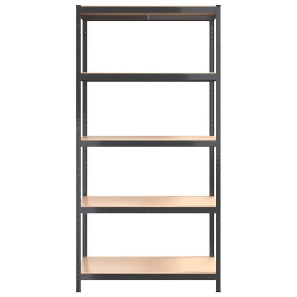 vidaXL 5-Tier Shelving Units 2 pcs Anthracite Steel & Engineered Wood