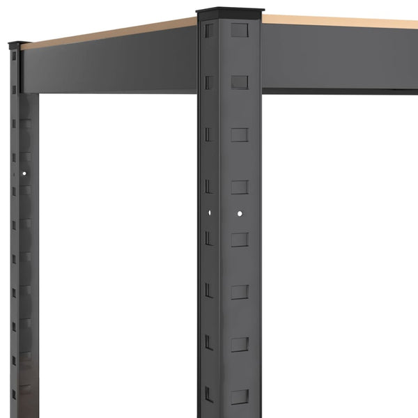 vidaXL 5-Tier Shelving Units 2 pcs Anthracite Steel & Engineered Wood