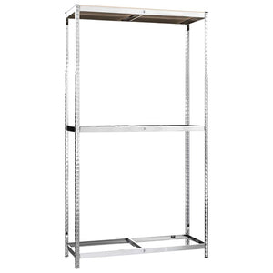 vidaXL Tire Racks with 2 Shelves 3 pcs. Silver 110x40x180 cm Steel