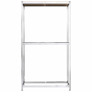 vidaXL Tire Racks with 2 Shelves 3 pcs. Silver 110x40x180 cm Steel