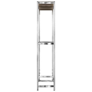 vidaXL Tire Racks with 2 Shelves 3 pcs. Silver 110x40x180 cm Steel