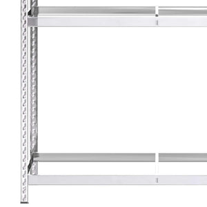 vidaXL Tire Racks with 2 Shelves 3 pcs. Silver 110x40x180 cm Steel