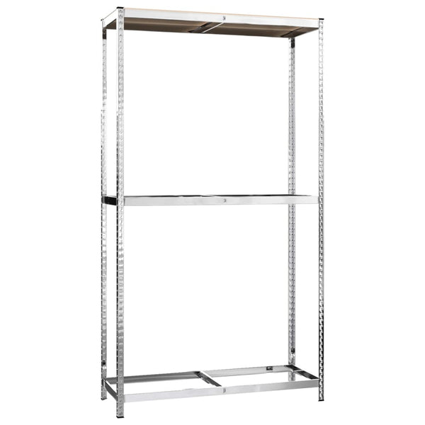 vidaXL Tire Racks with 2 Shelves 4 pcs Silver 110x40x180 cm Steel