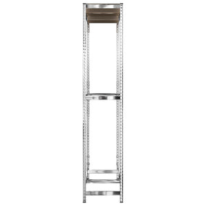 vidaXL Tire Racks with 2 Shelves 4 pcs Silver 110x40x180 cm Steel