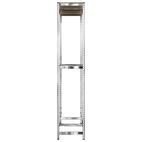 vidaXL Tire Racks with 2 Shelves 4 pcs Silver 110x40x180 cm Steel