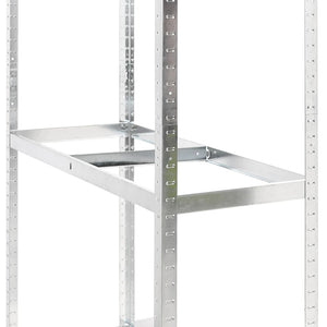 vidaXL Tire Racks with 2 Shelves 4 pcs Silver 110x40x180 cm Steel