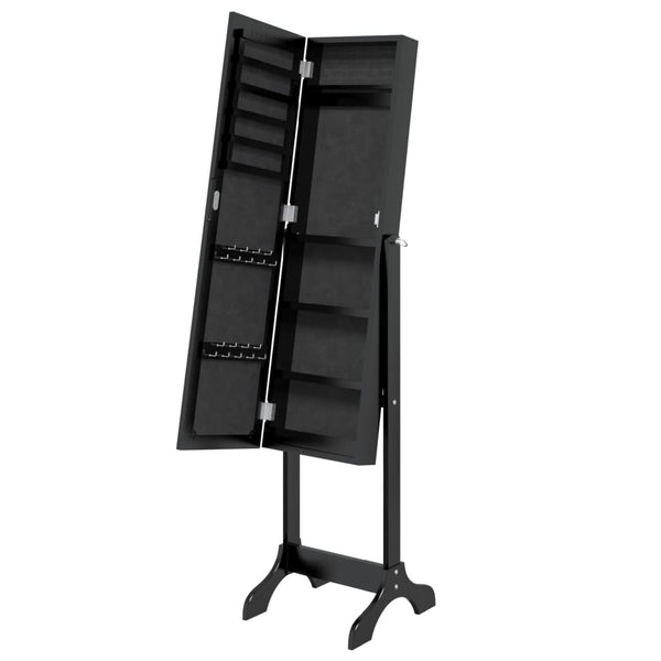 Schwarzer Standspiegel 34x37x146 cm