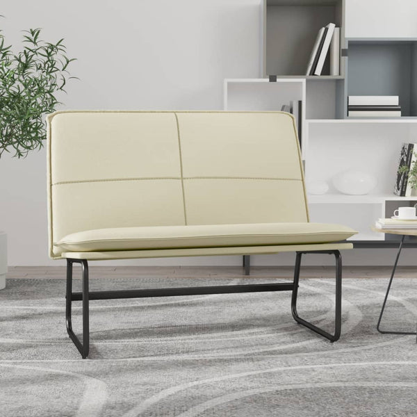 vidaXL Bench Cream 100x75x76 cm Faux Leather