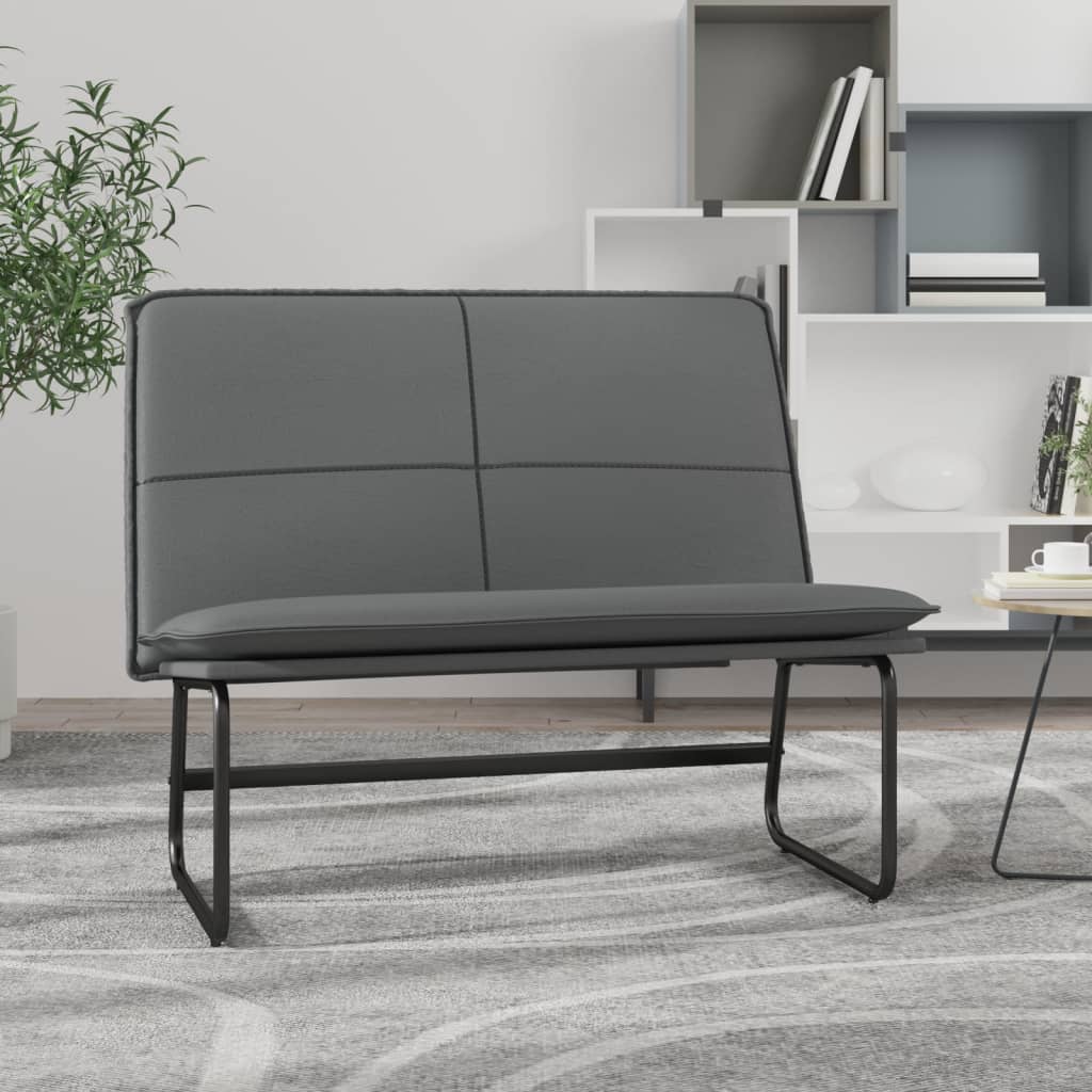 vidaXL Bench Grey 100x75x76 cm Faux Leather