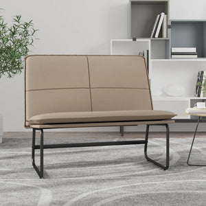 vidaXL Bench Cappuccino Brown 100x75x76 cm Faux Leather