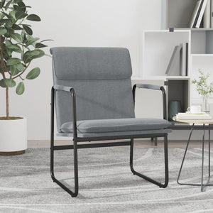 vidaXL Lounge Chair Light Grey 55x64x80 cm Fabric