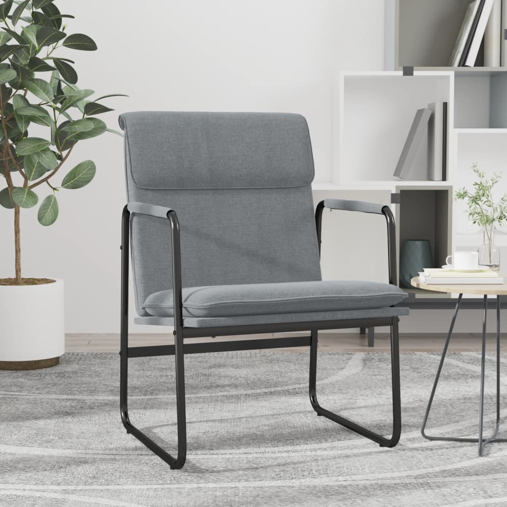 vidaXL Lounge Chair Light Grey 55x64x80 cm Fabric