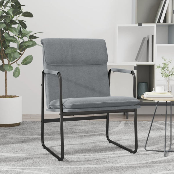 vidaXL Lounge Chair Light Grey 55x64x80 cm Fabric