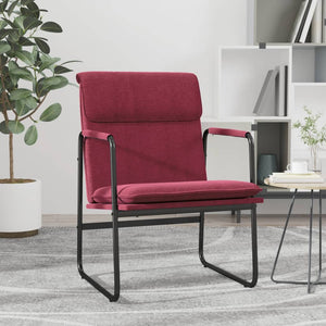 vidaXL Lounge Chair Wine Red 55x64x80 cm Fabric