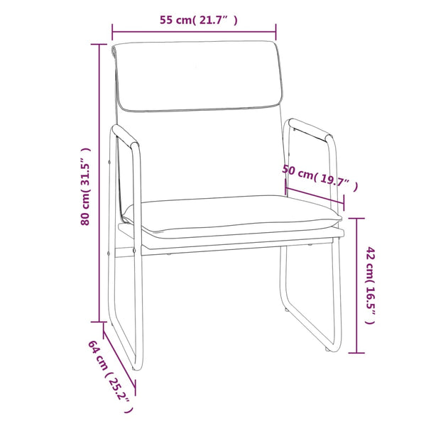 vidaXL Lounge Chair Blue 55x64x80 cm Fabric