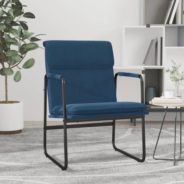 vidaXL Lounge Chair Blue 55x64x80 cm Fabric
