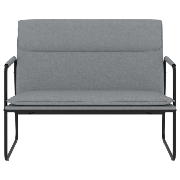 vidaXL Bench Light Grey 100x64x80 cm Fabric