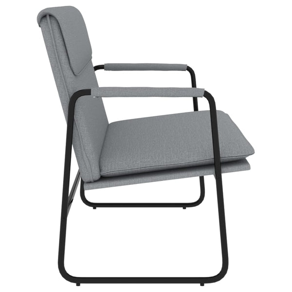 vidaXL Bench Light Grey 100x64x80 cm Fabric