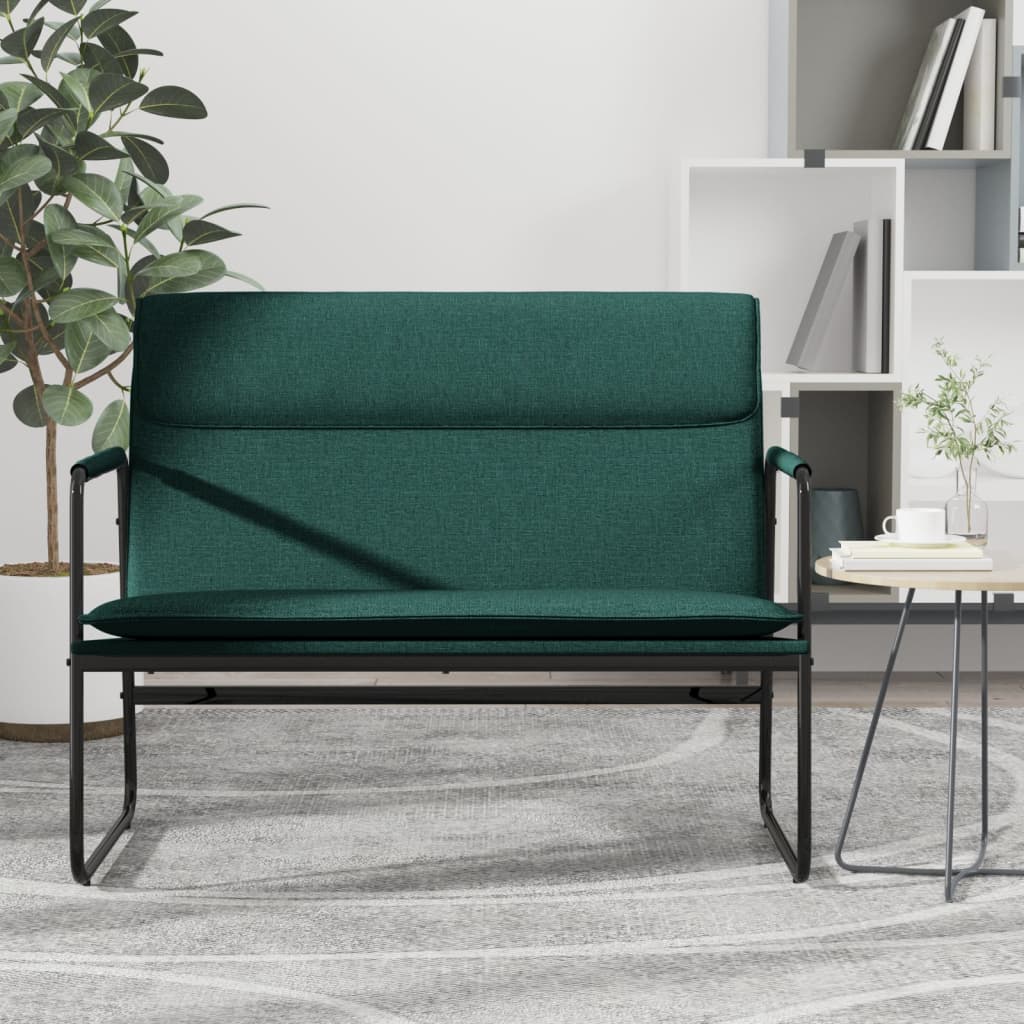 vidaXL Bench Dark Green 100x64x80 cm Fabric