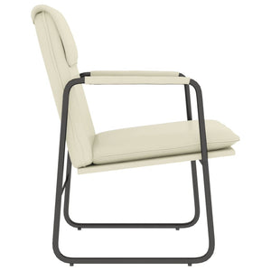 Creme Loungesessel Kunstleder 55x64x80cm