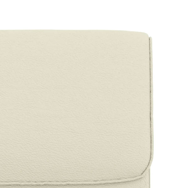Creme Loungesessel Kunstleder 55x64x80cm
