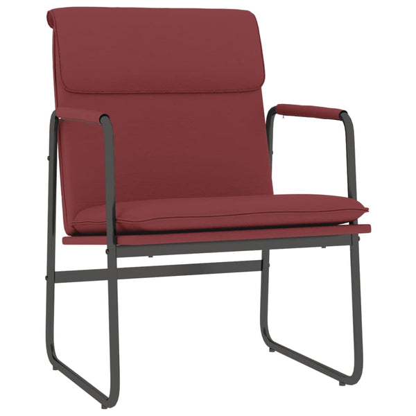 Loungesessel Weinrot Kunstleder 55x64x80 cm