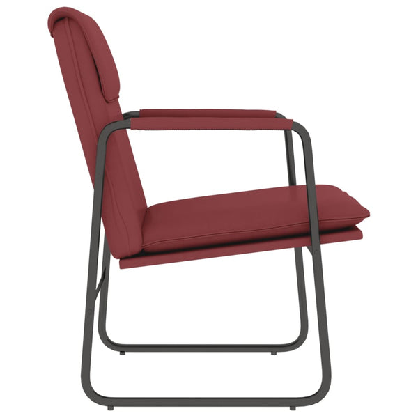 Loungesessel Weinrot Kunstleder 55x64x80 cm