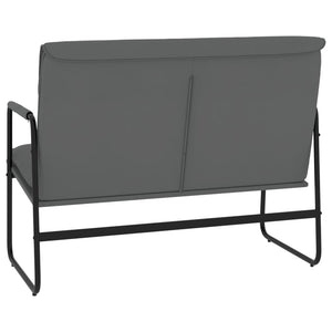 Graue Kunstleder Sitzbank 100 cm