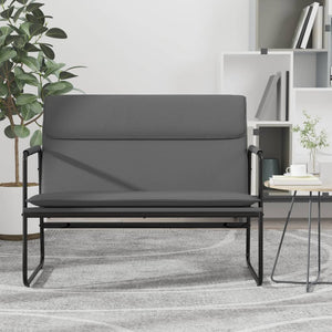 Graue Kunstleder Sitzbank 100 cm