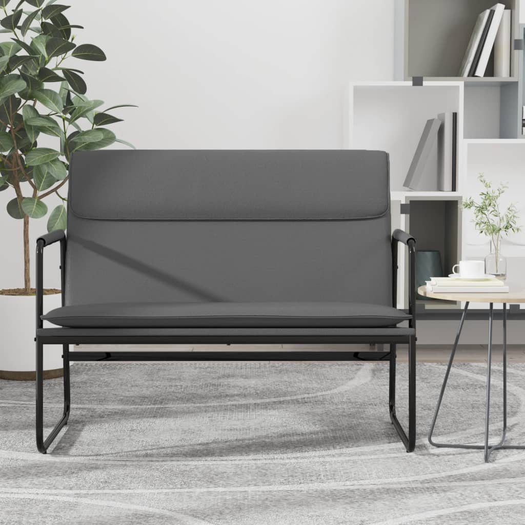 Graue Kunstleder Sitzbank 100 cm