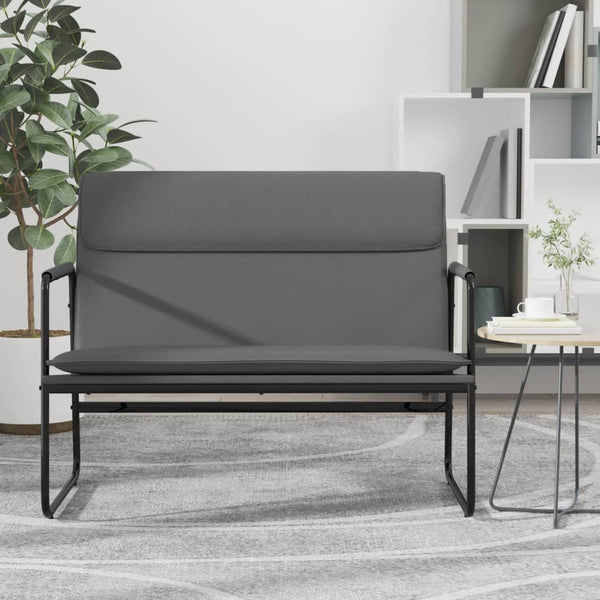 Graue Kunstleder Sitzbank 100 cm