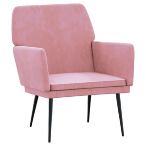 Rosa Samt Sessel 62x79 cm