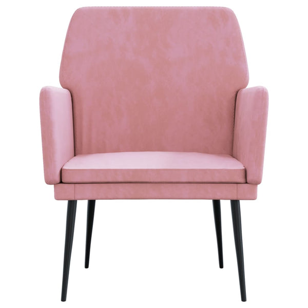 Rosa Samt Sessel 62x79 cm