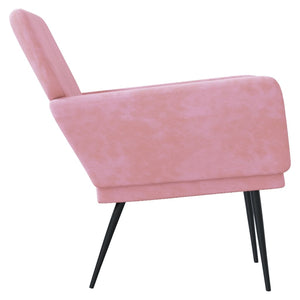 Rosa Samt Sessel 62x79 cm