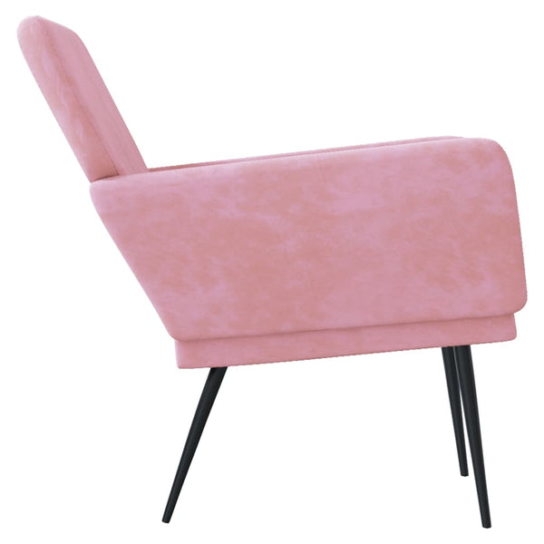 Rosa Samt Sessel 62x79 cm