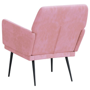 Rosa Samt Sessel 62x79 cm
