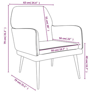 Rosa Samt Sessel 62x79 cm
