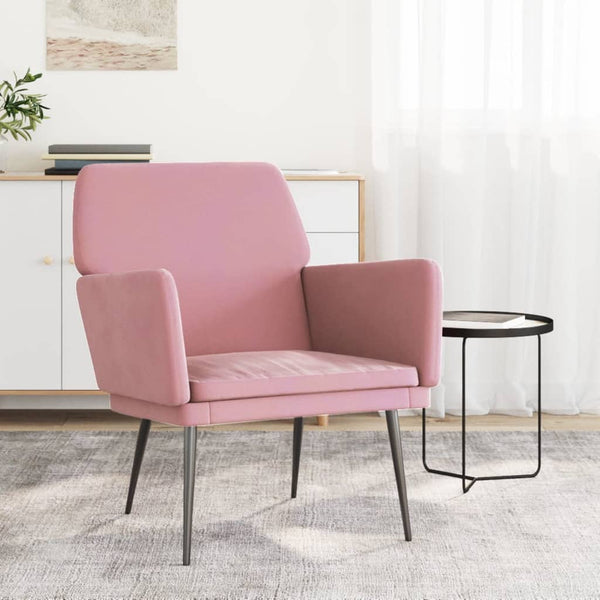 Rosa Samt Sessel 62x79 cm