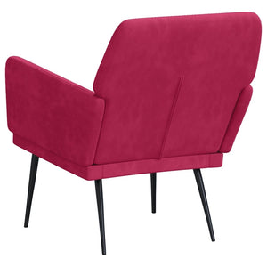 Weinroter Samt Sessel 62x79x79 cm