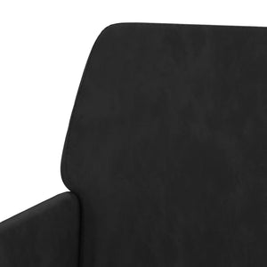 Schwarzer Samt Sessel 62x79x79 cm