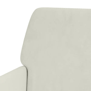 Creme Samt Sessel 62x79 cm